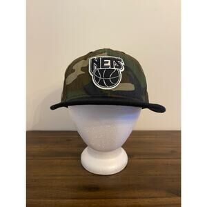 New Era Brooklyn Nets Camo Hat Size 7 3/8